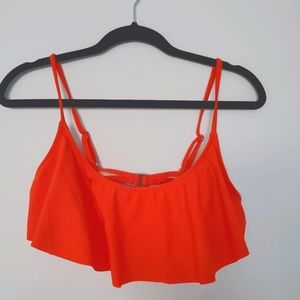 Hot orange bikini top